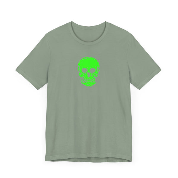Fugitive Neon Lime Skull Tee - Unisex Jersey Short Sleeve T-Shirt