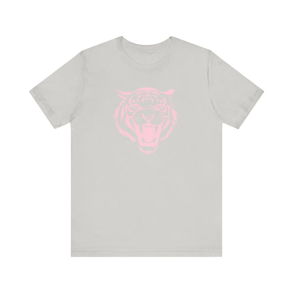 Pastel Pink Fugitive Tiger Unisex Tee - Bold Graphic T-Shirt for Statement Style