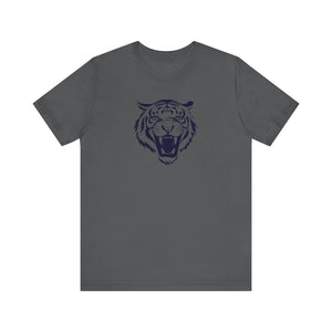 Dark Navy Blue Fugitive Tiger Graphic Tee - Unisex Jersey Short Sleeve Shirt