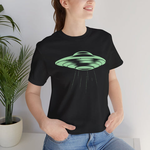 FUGITIVE TEES | CELADON GREEN SPACE SHIP SHIRT