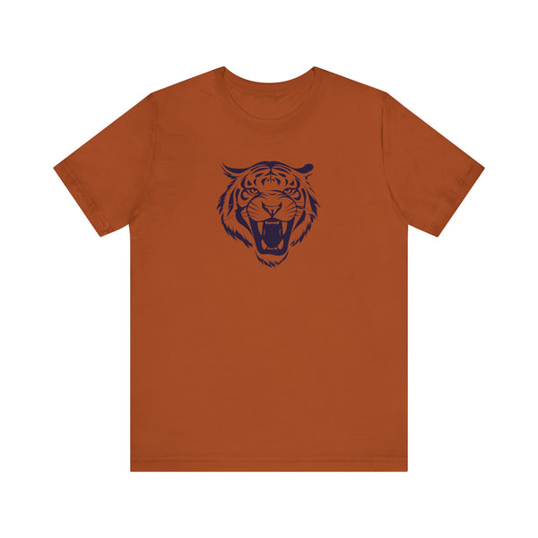 Dark Navy Blue Fugitive Tiger Graphic Tee - Unisex Jersey Short Sleeve Shirt