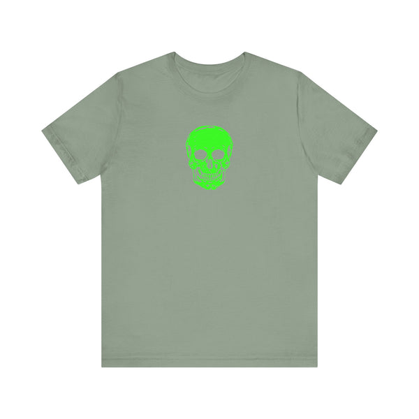 Fugitive Neon Lime Skull Tee - Unisex Jersey Short Sleeve T-Shirt