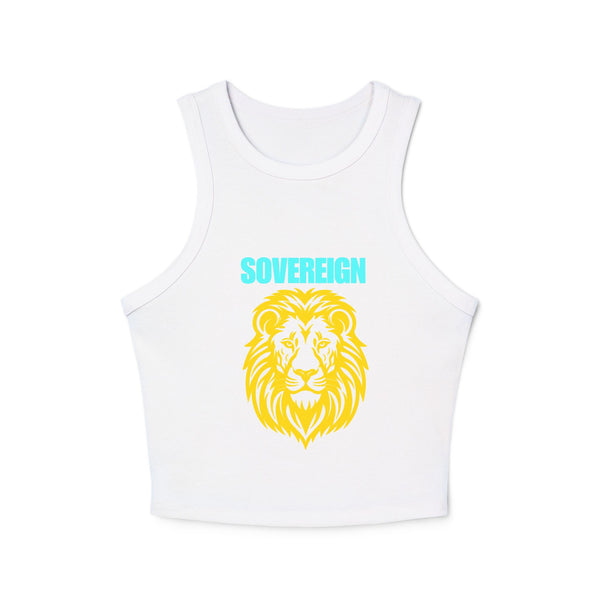 Sovereign Lion Graphic Racer Tank Top for Women