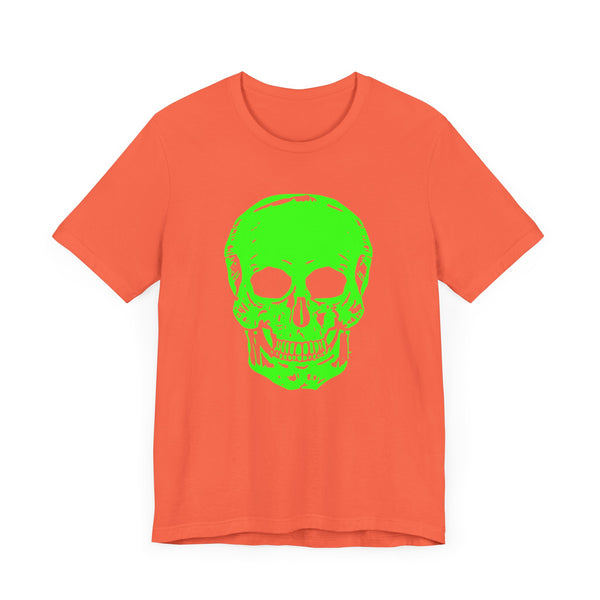 Fugitive Neon Green Skull Graphic Tee - Unisex Jersey Short Sleeve T-Shirt