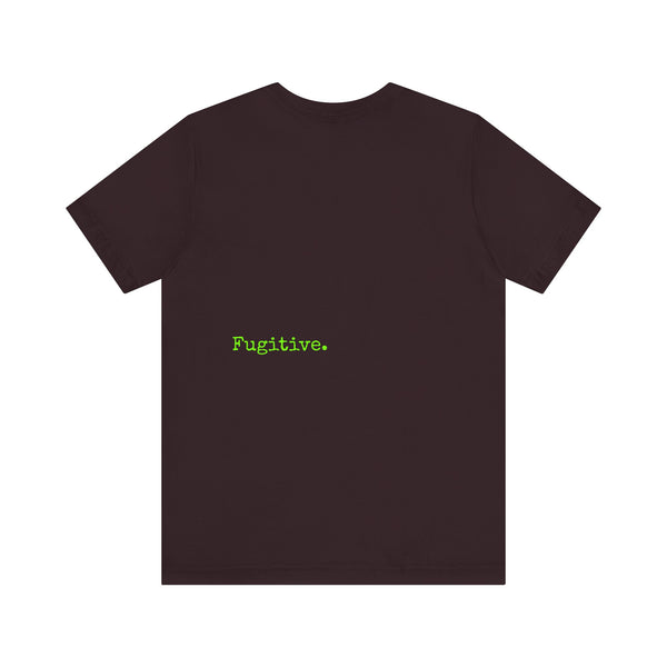 Chic Neon Lime Green Skull Graphic Tee - 'Fugitive.' Unisex Jersey T-Shirt
