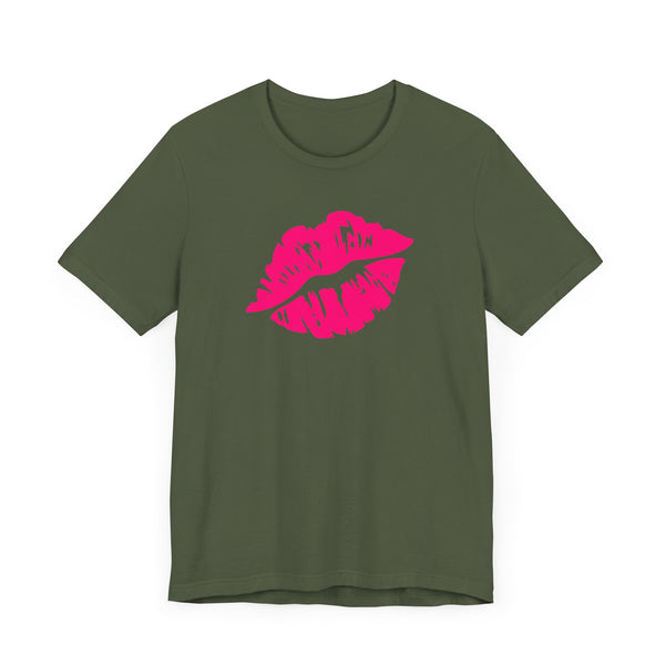 FUGITIVE TEES | NEON PINK KISS ME, DON’T MISS TEE
