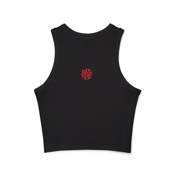 Live Free Tiger Graphic Racer Tank Top for Women