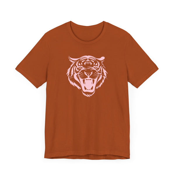 Patel Pink Fierce Tiger Graphic Tee - Unisex Jersey Short Sleeve Shirt
