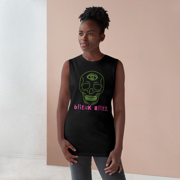 Unisex Barnard Tank - Bohemian Skull Graphic Tee for Festival Vibes