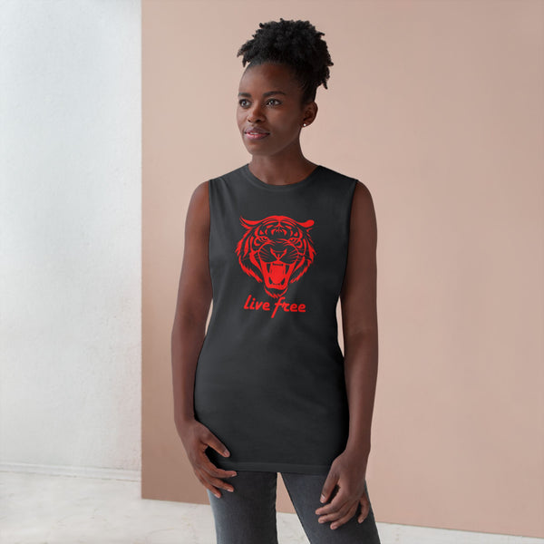 Live Free Tiger Unisex Tank Top
