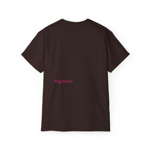 Fugitive Tees- Pink “Live Free” Jumbo Retro Roaring Tiger Head Graphic Tee
