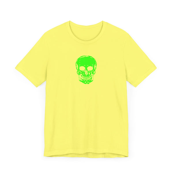 Fugitive Neon Lime Skull Tee - Unisex Jersey Short Sleeve T-Shirt