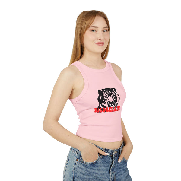 Disobedient Tiger Women's Micro Rib Racer Tank Top – Trendy Summer Apparel
