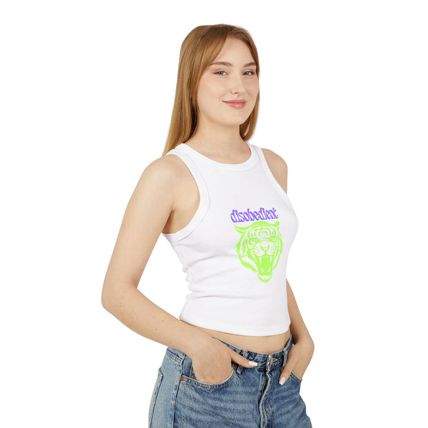 Disobedient Tiger Women's Micro Rib Tank Top - Trendy Summer Apparel