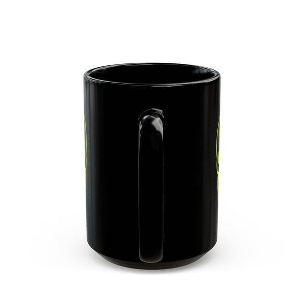 NEON GREEN LIVE FREE SKULL Black Coffee Mug - Perfect Gift for Coffee Lovers | 11oz & 15oz Options