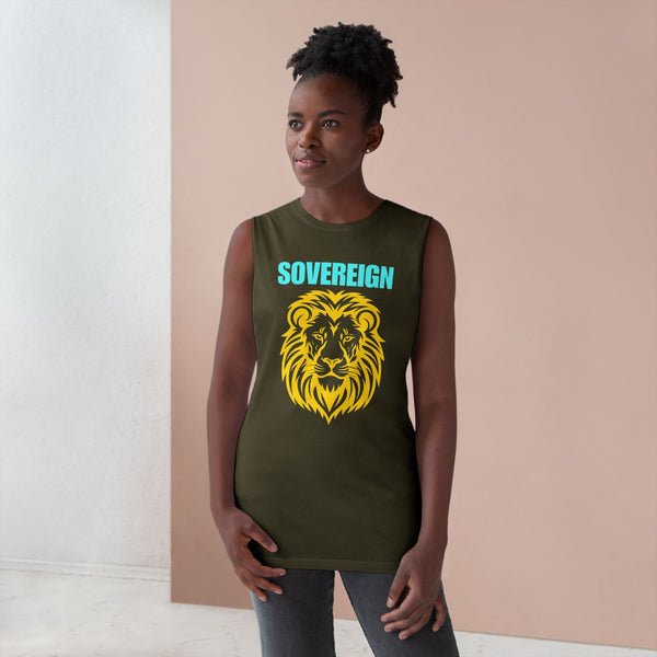 Sovereign Lion Unisex Tank Top - Bold Design for Summer Vibes