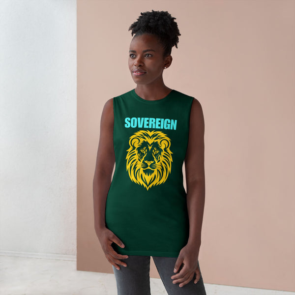 Sovereign Lion Unisex Tank Top - Bold Design for Summer Vibes