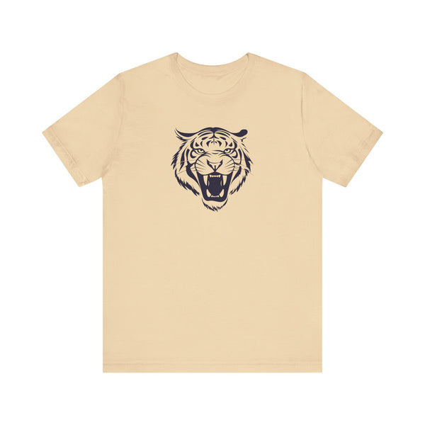 Dark Navy Blue Fugitive Tiger Graphic Tee - Unisex Jersey Short Sleeve Shirt