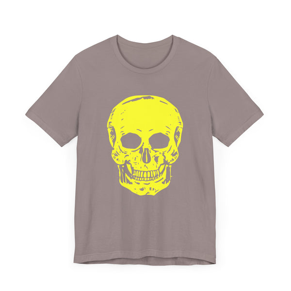 Neon Yellow Skull Graphic Unisex Short Sleeve Tee - Fugitive Design