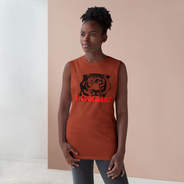 Unisex Disobedient Tiger Tank Top - Bold Graphic Sleeveless Tee for Casual Style
