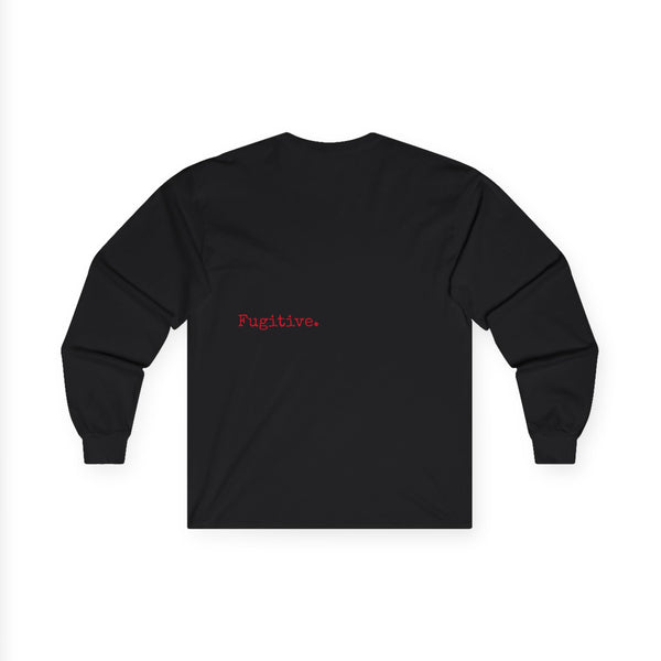 Unisex Long Sleeve Tee - BURGUNDY Skull  and Crossbones Long Sleeved Tee Shirt