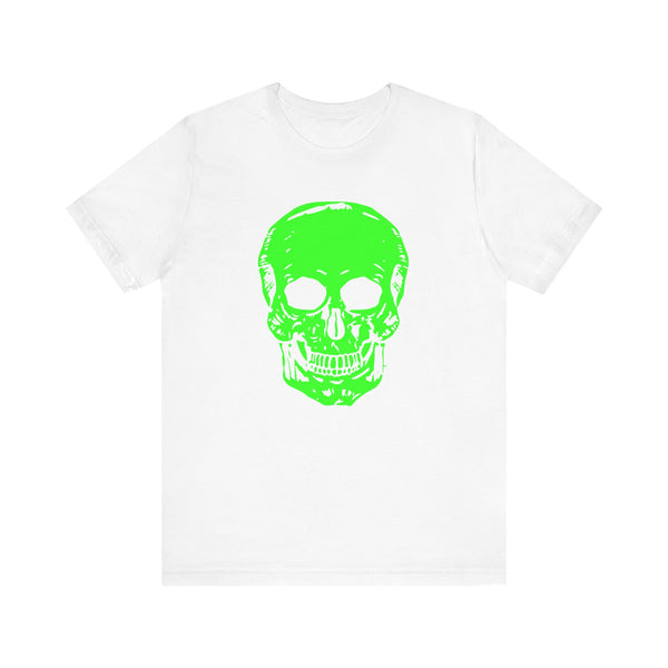 Fugitive Neon Green Skull Graphic Tee - Unisex Jersey Short Sleeve T-Shirt