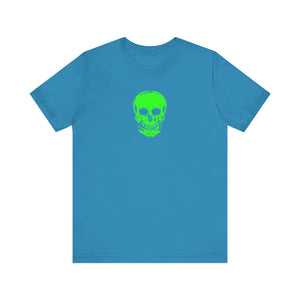 Lime Green Neon Skull Graphic Tee - Fugitive Statement Unisex Jersey Shirt