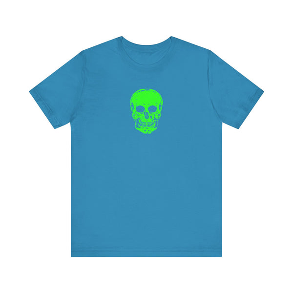 Lime Green Neon Skull Graphic Tee - Fugitive Statement Unisex Jersey Shirt