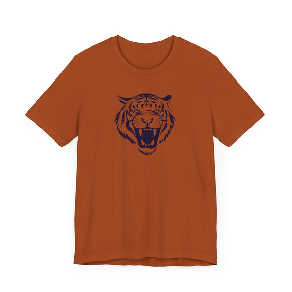 Dark Navy Blue Fugitive Tiger Graphic Tee - Unisex Jersey Short Sleeve Shirt