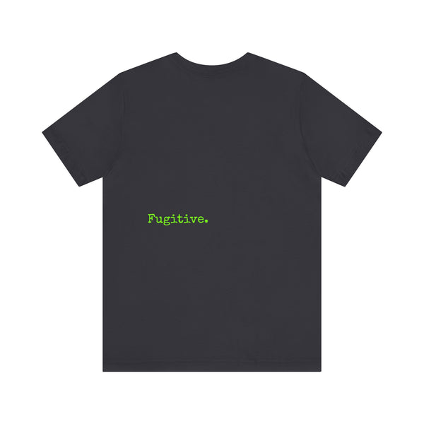Chic Neon Lime Green Skull Graphic Tee - 'Fugitive.' Unisex Jersey T-Shirt