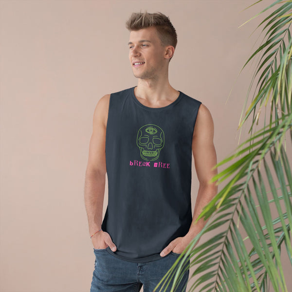 Unisex Barnard Tank - Bohemian Skull Graphic Tee for Festival Vibes