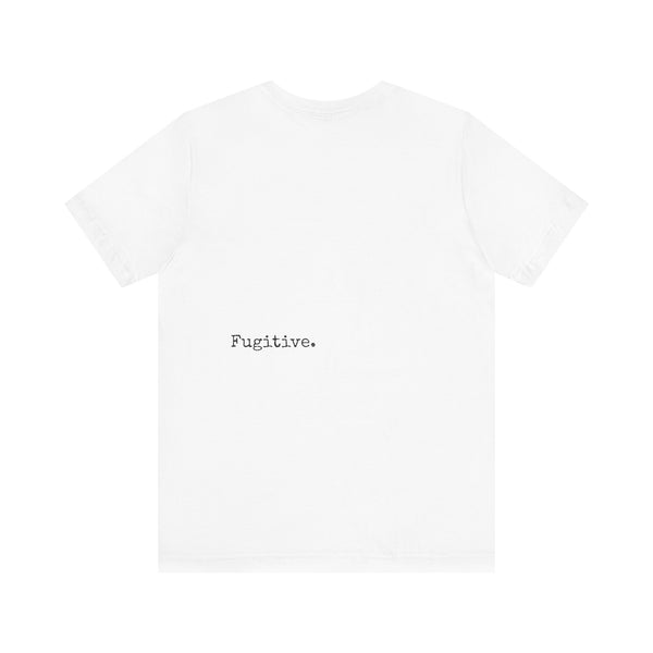 Dark Navy Blue Tiger Graphic Tee - Unisex Short Sleeve Shirt with 'Fugitive' Design