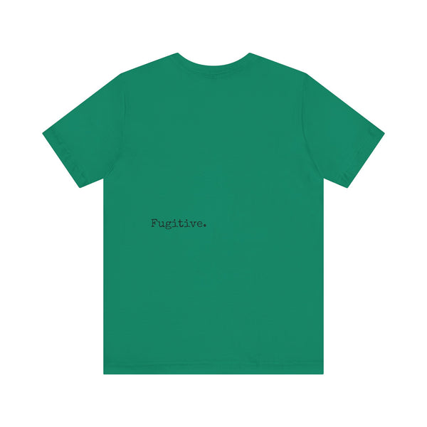 Dark Navy Blue Tiger Graphic Tee - Unisex Short Sleeve Shirt with 'Fugitive' Design