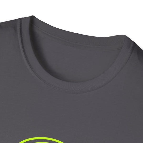 Neon Green Live Free Skull Unisex Softstyle T-Shirt - Edgy Graphic Tee