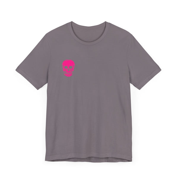 FUGITIVE TEES | NEON PINK MINI SKULL TEE