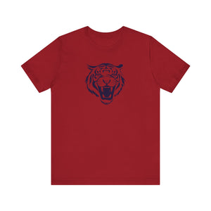 Dark Navy Blue Fugitive Tiger Graphic Tee - Unisex Jersey Short Sleeve Shirt
