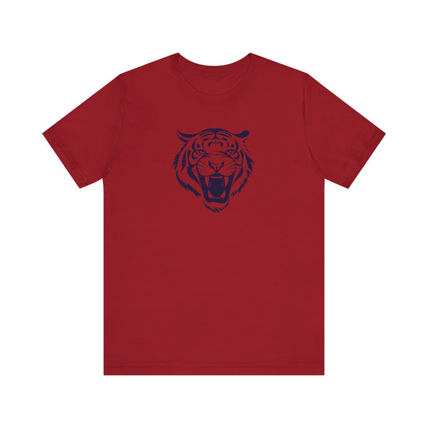 Dark Navy Blue Fugitive Tiger Graphic Tee - Unisex Jersey Short Sleeve Shirt