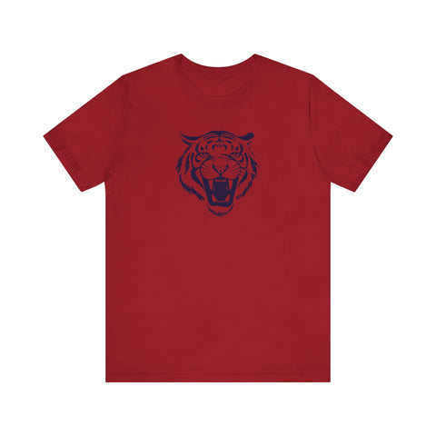 Dark Navy Blue Fugitive Tiger Graphic Tee - Unisex Jersey Short Sleeve Shirt