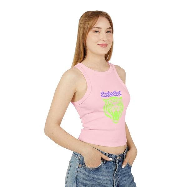 Disobedient Tiger Women's Micro Rib Tank Top - Trendy Summer Apparel