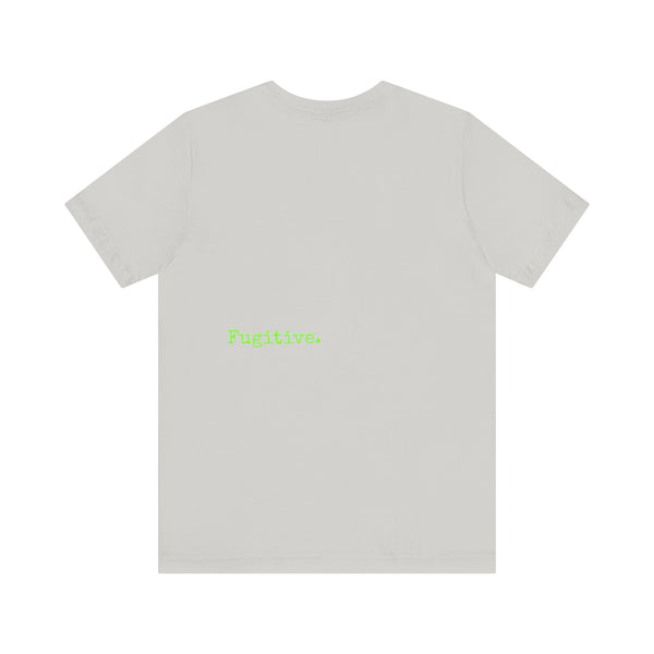 Chic Neon Lime Green Skull Graphic Tee - 'Fugitive.' Unisex Jersey T-Shirt