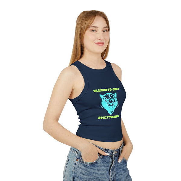 Rebel Tiger Women's Racer Tank Top - Trendy Micro Rib Style