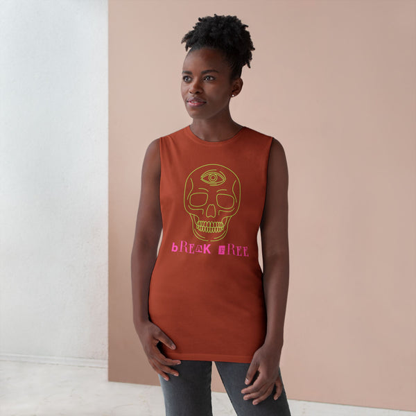 Unisex Barnard Tank - Bohemian Skull Graphic Tee for Festival Vibes