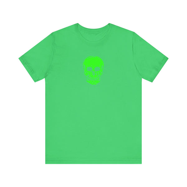 Fugitive Neon Lime Skull Tee - Unisex Jersey Short Sleeve T-Shirt