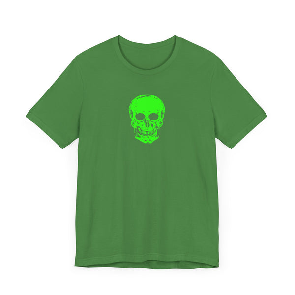 Fugitive Neon Lime Skull Tee - Unisex Jersey Short Sleeve T-Shirt