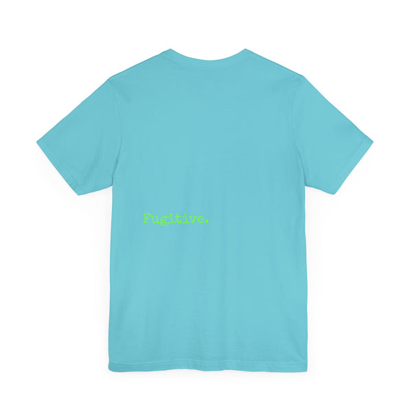 Lime Green Neon Skull Graphic Tee - Fugitive Statement Unisex Jersey Shirt