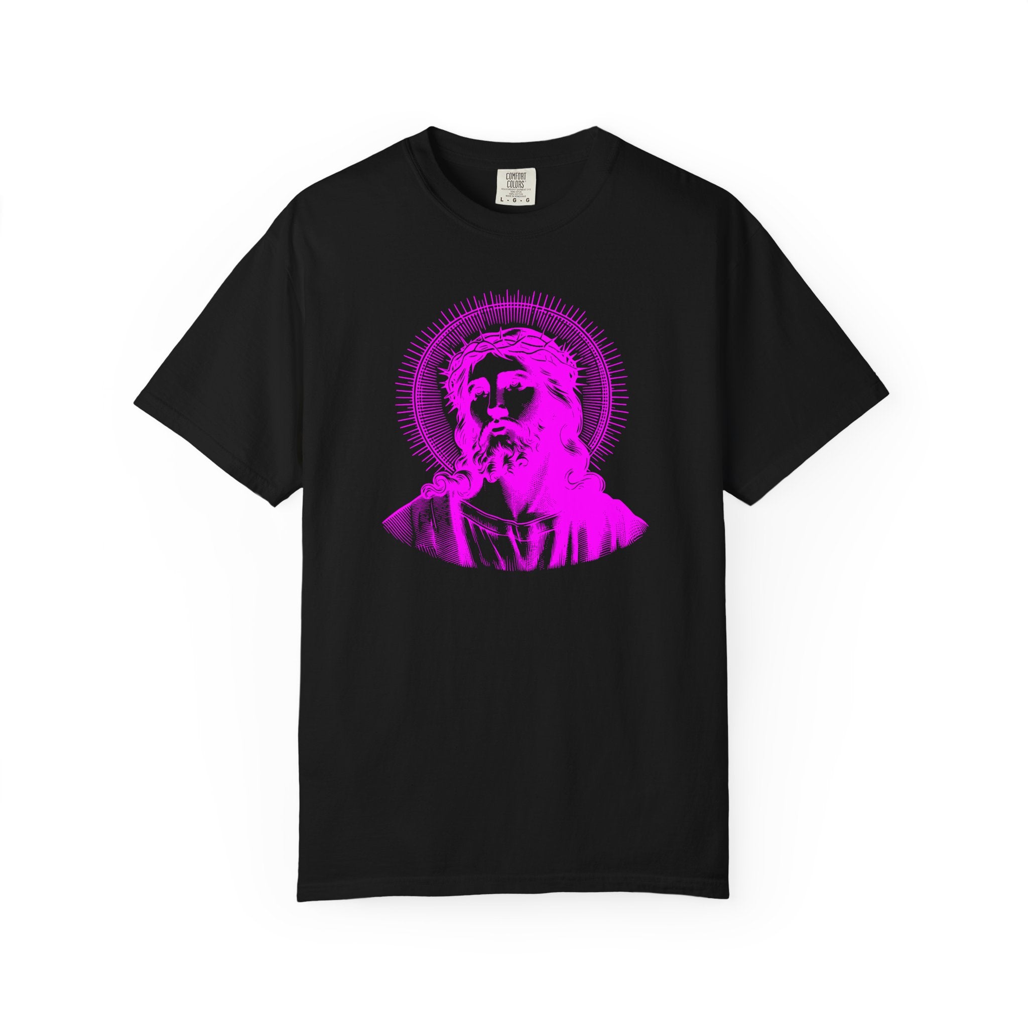 FUGITIVE TEES | SACRED NEON MAGENTA JESUS FREQUENCY TEE