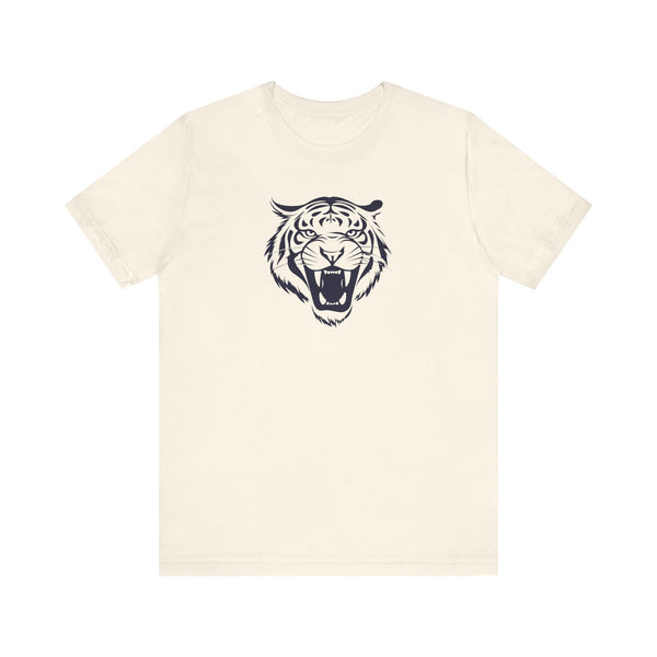 Dark Navy Blue Fugitive Tiger Graphic Tee - Unisex Jersey Short Sleeve Shirt
