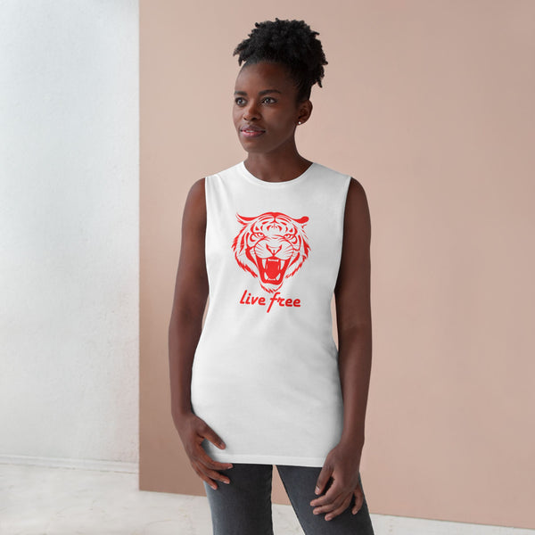 Live Free Tiger Unisex Tank Top
