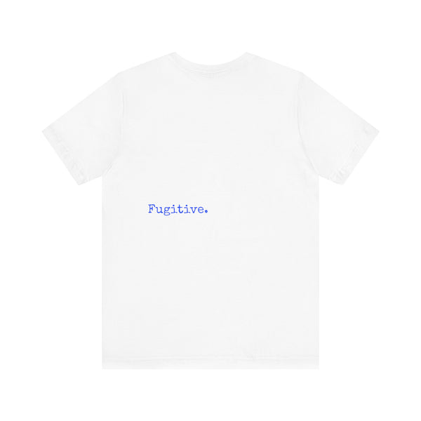 Neon Blue Skull Graphic Tee - Fugitive Statement T-shirt for Bold Style