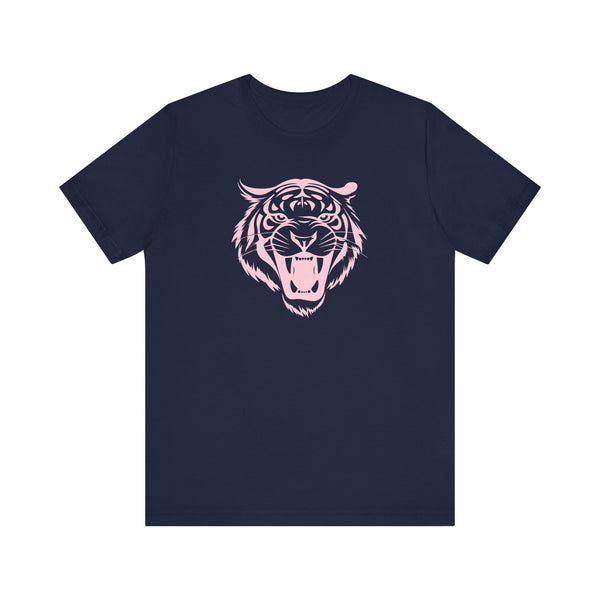 Pastel Pink Fugitive Tiger Unisex Tee - Bold Graphic T-Shirt for Statement Style